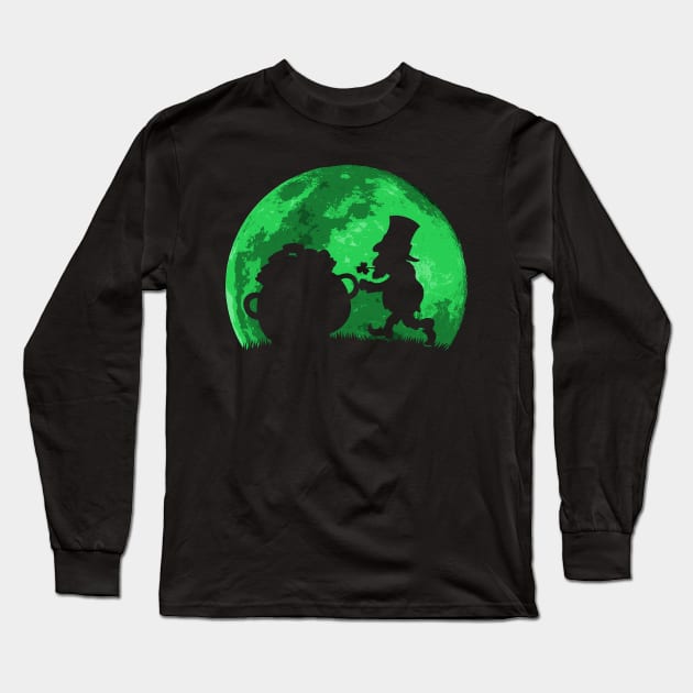 Leprechaun Moon Long Sleeve T-Shirt by nickbeta